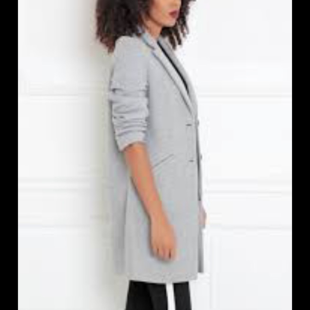 Old navy grey no shoe color three button long coat size small